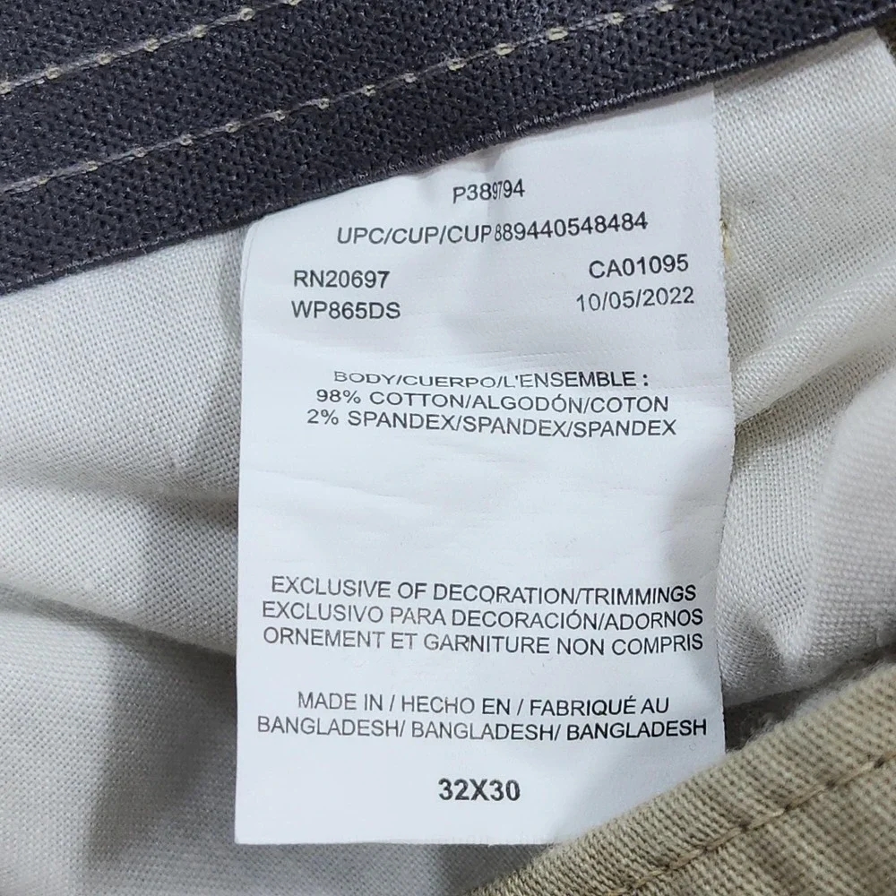 Dickies Pants Mens 32x30 Beige Regular Fit Cargo Utility Canvas Stretch Workwear